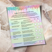 Eyelash Extensions Haftung Waiver Holographic Flyer