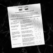 Eyelash Extensions Haftung Waiver Moderner Marmor Flyer