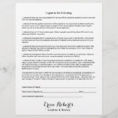 Eyelash Extensions Haftung Waiver Schlicht Black Flyer (Hinten)