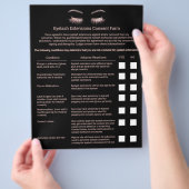 Eyelash Extensions Haftung Waiver Schlicht Black Flyer (Hand)