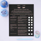 Eyelash Extensions Haftung Waiver Schlicht Black Flyer (Einzeln)