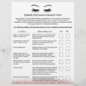 Eyelash Extensions Haftungsfreistellungsformular Flyer (Vorne)
