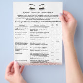 Eyelash Extensions Haftungsfreistellungsformular Flyer (Hand)