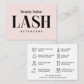 Eyelash Extensions Lash Aftercare Card Visitenkarte (Vorne/Hinten)