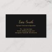 Eyelash Extensions Lash Bar Black & Gold Treue (Rückseite)