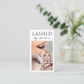 Eyelash Extensions Lash Bar Minimal Makeup Artist Visitenkarte (Stehend Vorderseite)