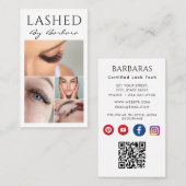 Eyelash Extensions Lash Bar Minimal Makeup Artist Visitenkarte (Vorne/Hinten)