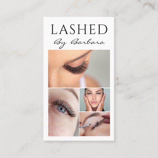 Eyelash Extensions Lash Bar Minimal Makeup Artist Visitenkarte (Vorderseite)