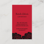 Eyelash Extensions Lash Salon Beauty Blumenschädel Visitenkarte (Rückseite)