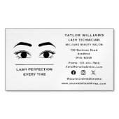 Eyelash Extensions Lashes Magnetische Visitenkarte (Vorderseite)