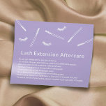 Eyelash Extensions Lavender Niedlich Salon Afterca<br><div class="desc">Niedliche Hand gezeichnet Eyelash Extension Aftercare Cards.</div>