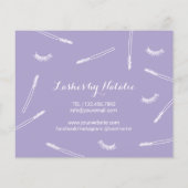 Eyelash Extensions Lavender Niedlich Salon Afterca Flyer (Hinten)