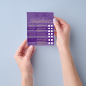 Eyelash Extensions Lila- & Gold-Haftungsverweigeru Flyer (Gruppe)