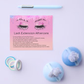 Eyelash Extensions Makeup Artist Lila Aftercare Flyer (Einzeln)