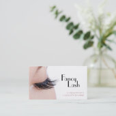 Eyelash Extensions Makeup Künstler Kosmetologe Visitenkarte (Stehend Vorderseite)