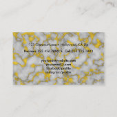 Eyelash Extensions Marble Gold Glitter Glam Makeup Visitenkarte (Rückseite)