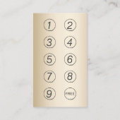 Eyelash Extensions Moderne Silver & Gold Loyalität Treuekarte (Rückseite)