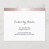 Eyelash Extensions Rose Gold Border Aftercare Flyer (Hinten)