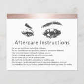 Eyelash Extensions Rose Gold Border Aftercare Flyer (Vorne)