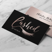 Eyelash Extensions Rose Gold Lashed Salon Visitenkarte