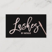 Eyelash Extensions Rose Gold Lashes Visitenkarte (Vorderseite)