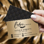 Eyelash Extensions Salon Black & Gold Lashes Logo Visitenkarte<br><div class="desc">Moderne Black & Gold Lashes Logo Eyelash Erweiterungen machen Artist Business Cards zu einem echten Künstler.</div>