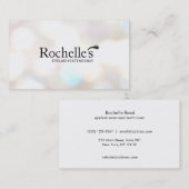 Eyelash Extensions Salon Subtle Bokeh Visitenkarte (Vorne/Hinten)