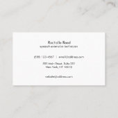 Eyelash Extensions Salon Subtle Bokeh Visitenkarte (Rückseite)