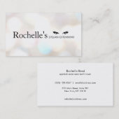 Eyelash Extensions Salon Subtle Bokeh Visitenkarte (Vorne/Hinten)