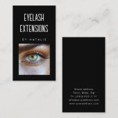 Eyelash Extensions Schwarze Lashes Augenbrauen Aus Visitenkarte (Vorne/Hinten)