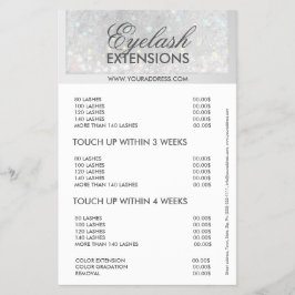 Eyelash Extensions Snow Glitzer Star Preisliste Flyer