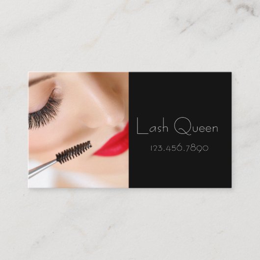 Eyelash Extensions Studio Business Card Visitenkarte (Vorderseite)