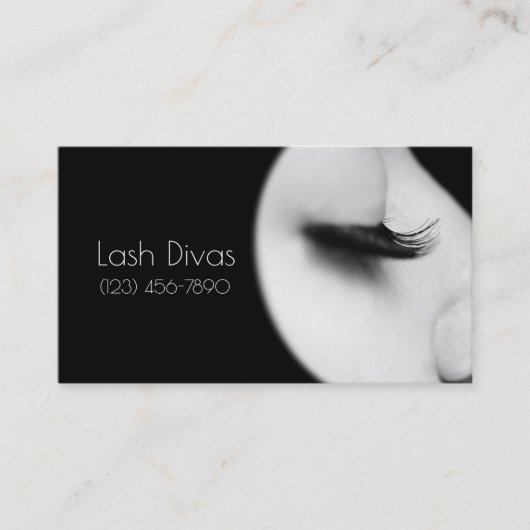 Eyelash Extensions Studio Business Card Visitenkarte (Vorderseite)