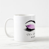 Eyelash Extention Beauty Magenta Pink Glitzer Kaffeetasse (Links)