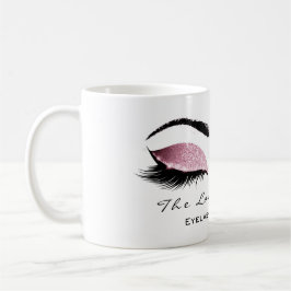 Eyelash Extention Beauty Pink Blush Glitzer Kaffeetasse