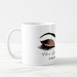 Eyelash Extention Beauty Studio Coffe Glitzer Kaffeetasse