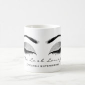 Eyelash Extention Beauty Studio Gray SilverGlitter Kaffeetasse (Mittel)