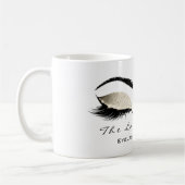 Eyelash Extention Beauty Studio Ivory Glitzer Kaffeetasse (Links)