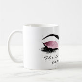 Eyelash Extention Beauty Studio Rose Glitzer Kaffeetasse (Links)