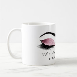 Eyelash Extention Beauty Studio Rose Glitzer Kaffeetasse