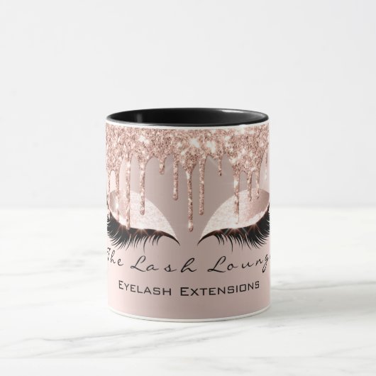 Eyelash Extention Beauty Studio Rose Park Glitzer Tasse (Zentrum)
