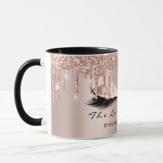 Eyelash Extention Beauty Studio Rose Park Glitzer Tasse (Links)