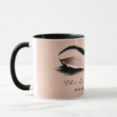 Eyelash Extention Beauty Studio Rose Wax Glitzer Tasse (Links)