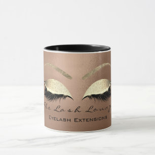 Eyelash Extention Beauty Studio Skinny Eye Glitzer Tasse