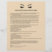 EYELASH EYELASH EXTENSION CONSENT FORMULAR FLYER (Vorne)