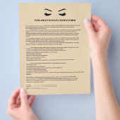 EYELASH EYELASH EXTENSION CONSENT FORMULAR FLYER (Hand)