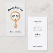 Eyelash Lash Extensions & Brow Tinting Threading Visitenkarte (Vorne/Hinten)