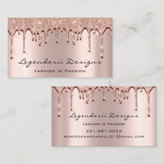 Eyelash Lashes Glitzer 3D Effect Visitenkarte (Vorne/Hinten)