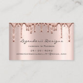 Eyelash Lashes Glitzer 3D Effect Visitenkarte (Rückseite)