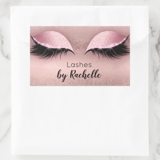 Eyelash Lashes Rechteckiger Aufkleber (Tasche)